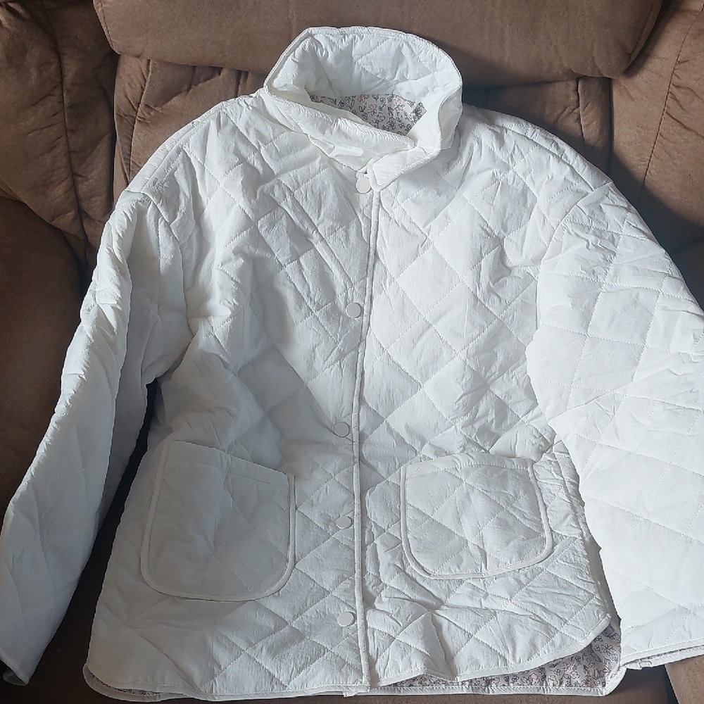 ❄️ White Quilted Girls Jacket